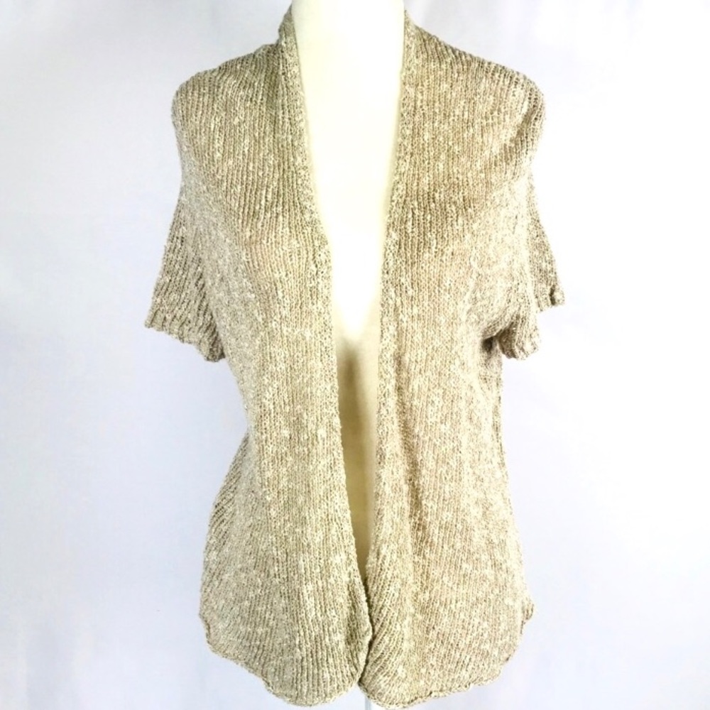 EILEEN FISHER Linen Knit Short Sleeved Cardigan